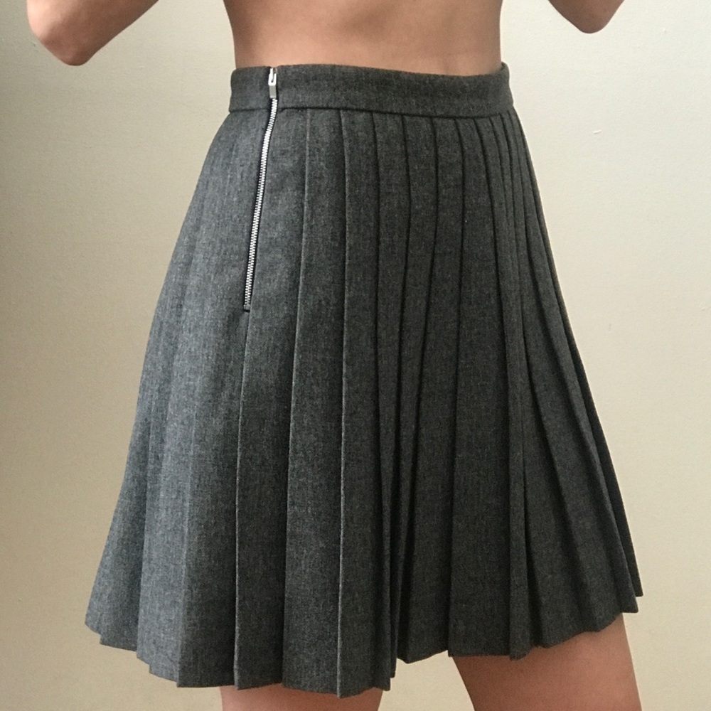 SAINT LAURENT
Saint Laurent Pleated Skirt In Grey Wool